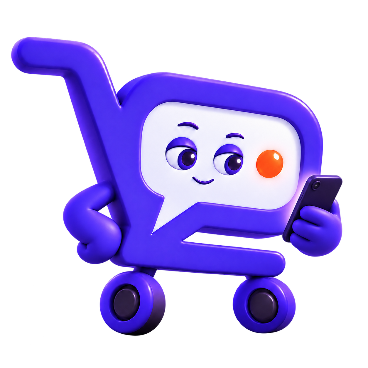 Dot holding a phone